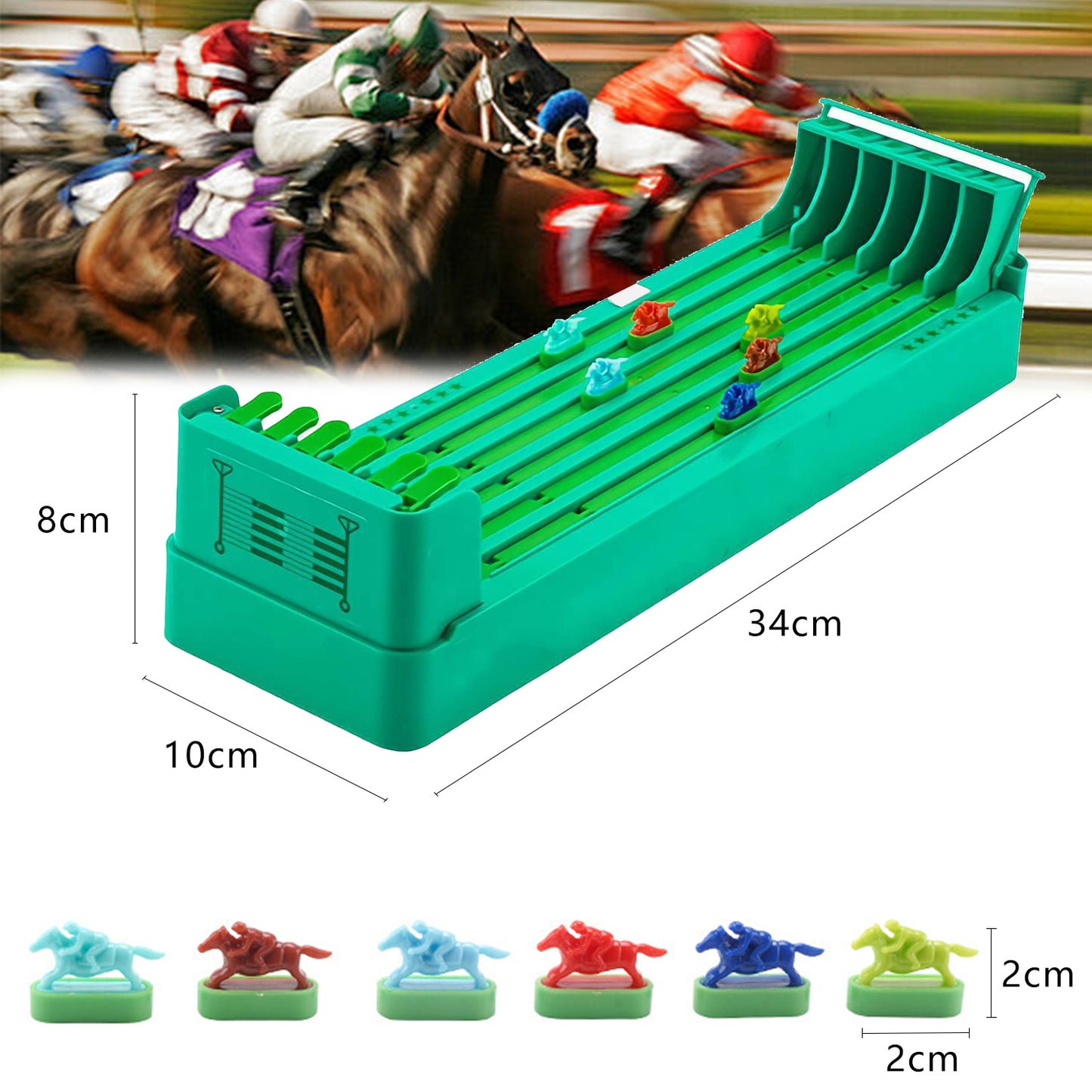 Horse Race Board Game,Horse Racing Game Electronic with 6 Horses,Mini Portable Table Games,Horse Racing Toy Gifts for Adult Fun