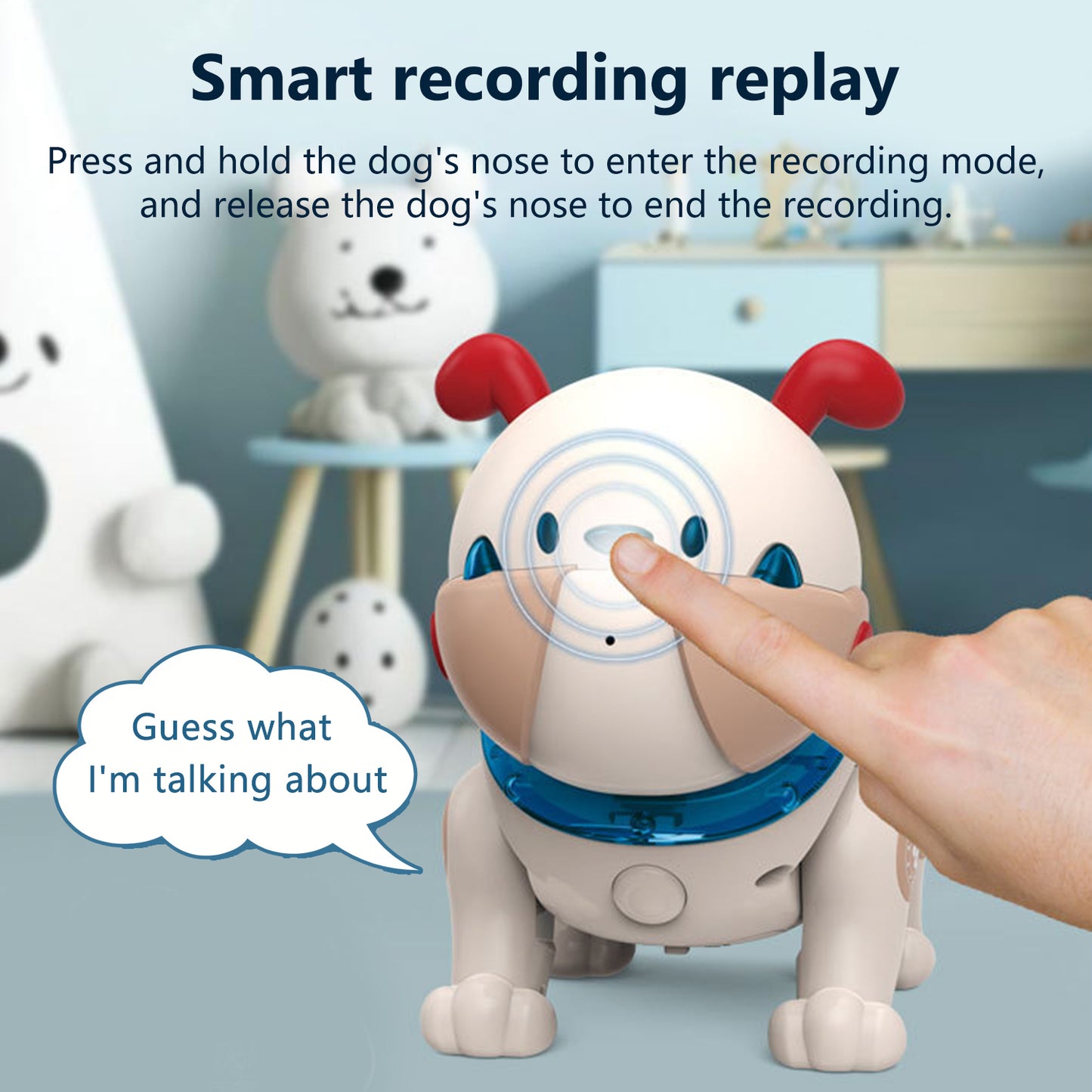 Remote Control Robot Dog Toy, Smart Interactive Robotic Pets, RC Robot Toys Dog Pit Bull ,Music Dancing Handstand Push-up Follow Functions for Kids Boys Girls