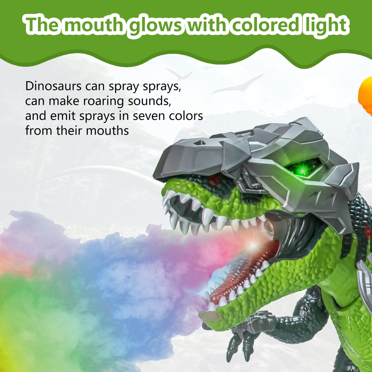 Remote Dinosaur Toys for Kids 5-7 8-12 Year Old,Electronic Walking Dinosaur Toy with Spray & Colored Light & Roar,Wear Mechs and Weapons,Walking T-Rex Toys Birthday Gifts for Kids