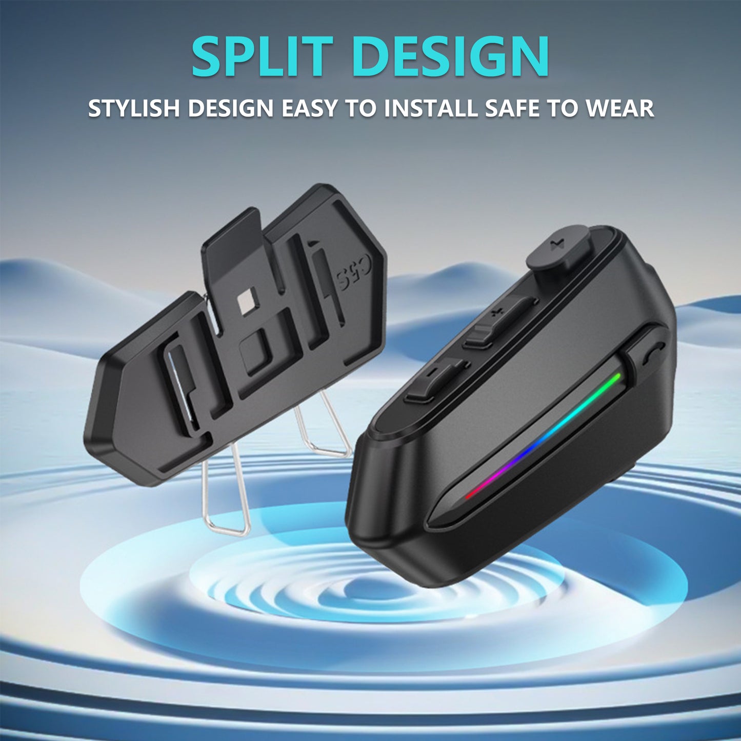 Motorcycle Headset with Music Sharing,Motorcycle Headphones,All Helmets are Applicable,Waterproof and Noise-reducing,Handsfree,Stereo Music