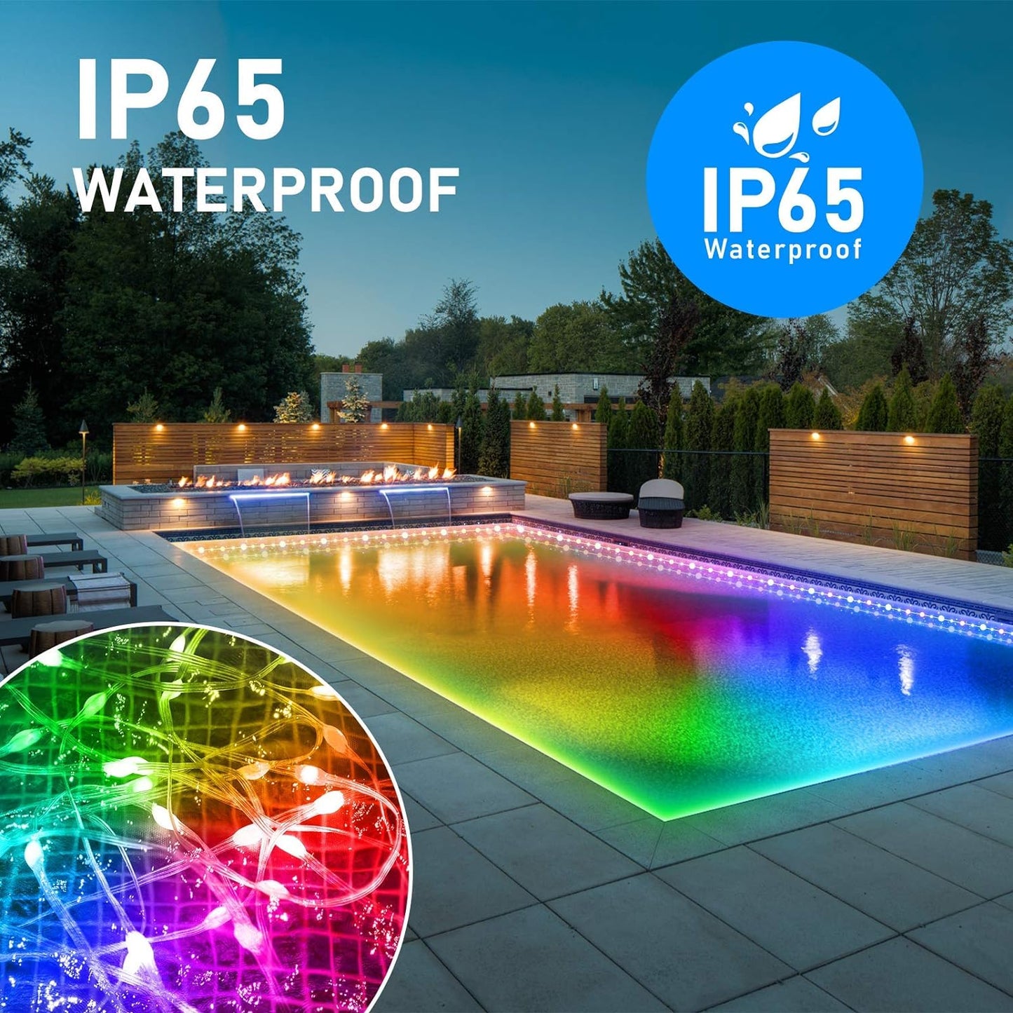 2 Pack 400 LED Fairy Color Lights,USB 131.2 ft APP and Remote Fairy Lights,Multiple Modes RGB Fairy String Lights for Patio Festival Wedding Party