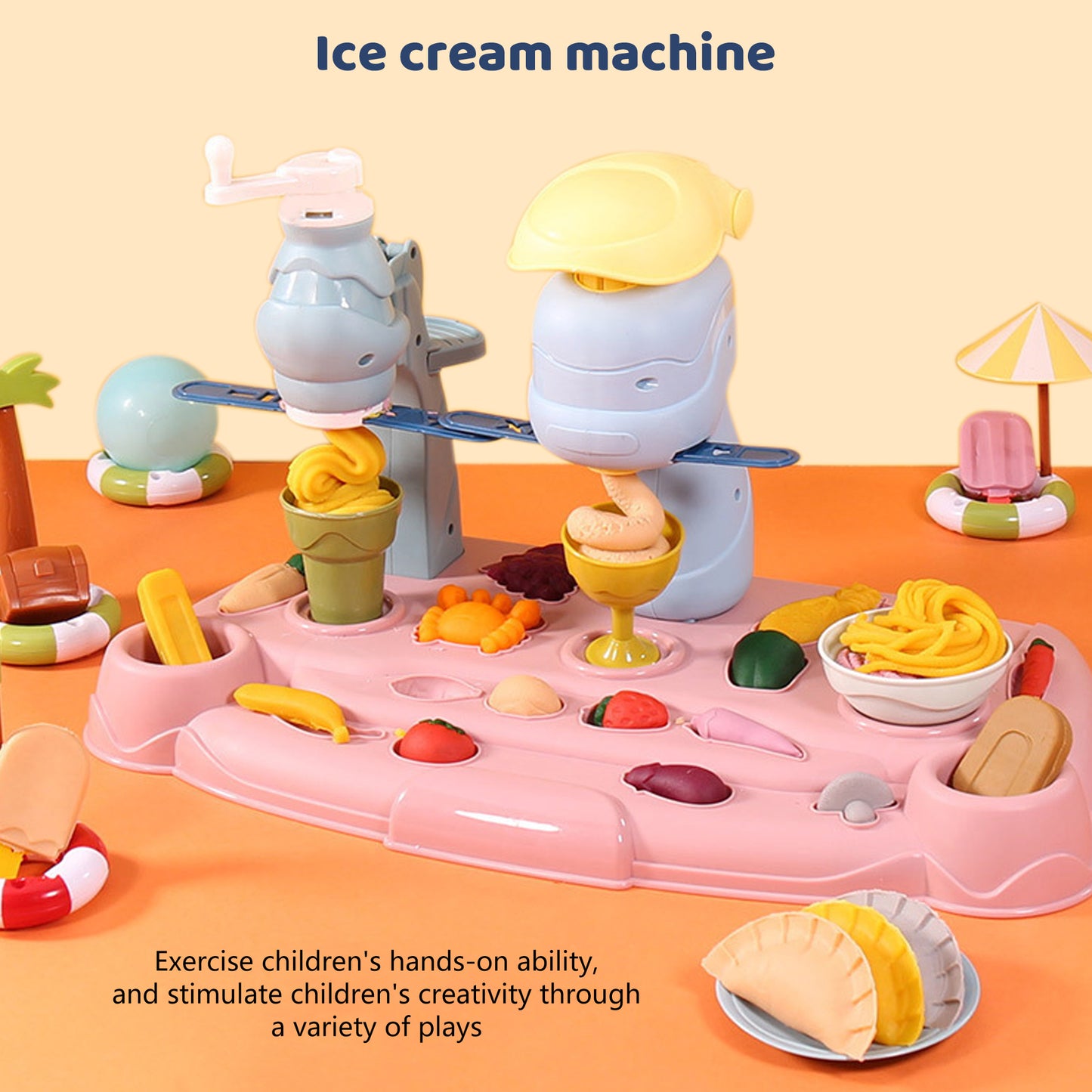 Play Dough Sets for Kids 2-4,Clay Noodle Maker,3 in 1 Noodle Maker Toy,Kitchen Toy Playdough Clay for Making Noodle Cookies,Gift for Girls and Boys