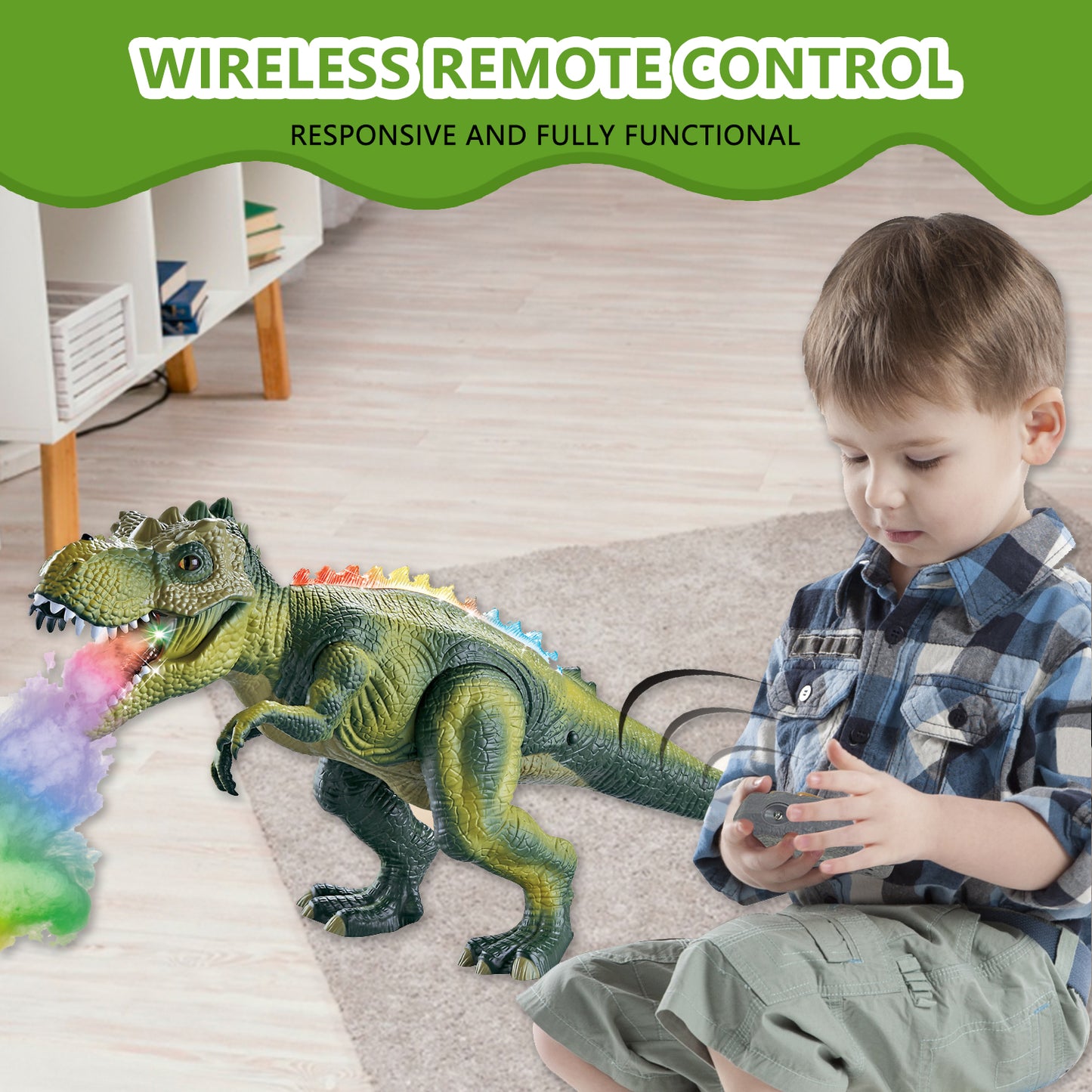 Remote Dinosaur Toys for Kids 5-7 8-12 Year Old,Electronic Walking Dinosaur Toy with Spray & Colored Light & Roar,Wear Mechs and Weapons,Walking T-Rex Toys Birthday Gifts for Kids