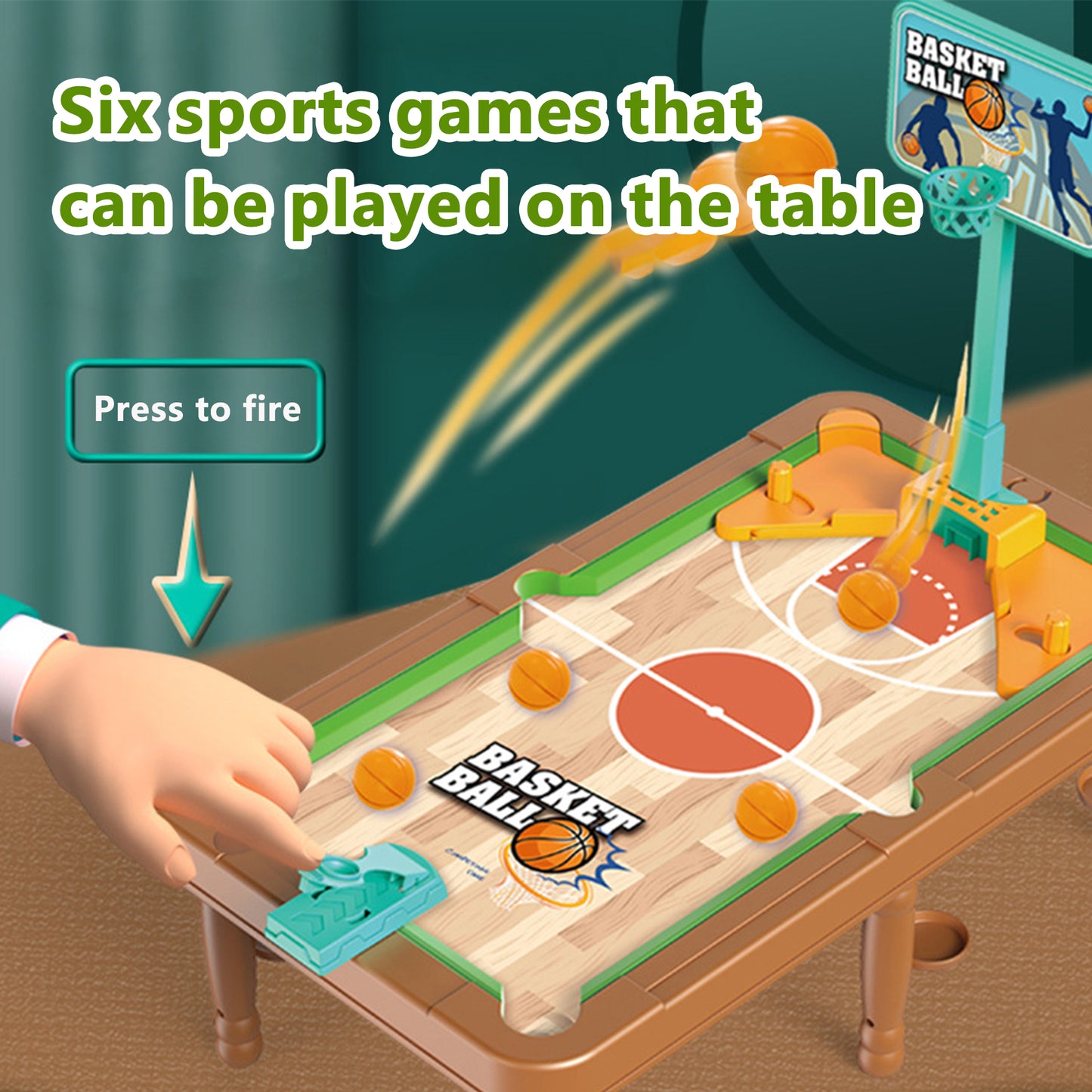 6-in-1 Multi Game Table,Mini Pool Table for Kids,Basketball,Billiards,Football,Ice Hockey,Bowling,Golf Six Ways To Play,Game Table Gift for Boys 8-14