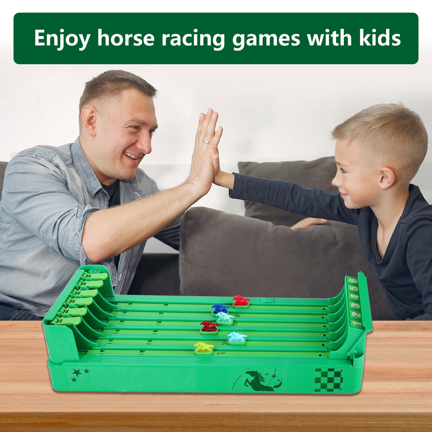 Horse Race Board Game,Horse Racing Game Electronic with 6 Horses,Mini Portable Table Games,Horse Racing Toy Gifts for Adult Fun