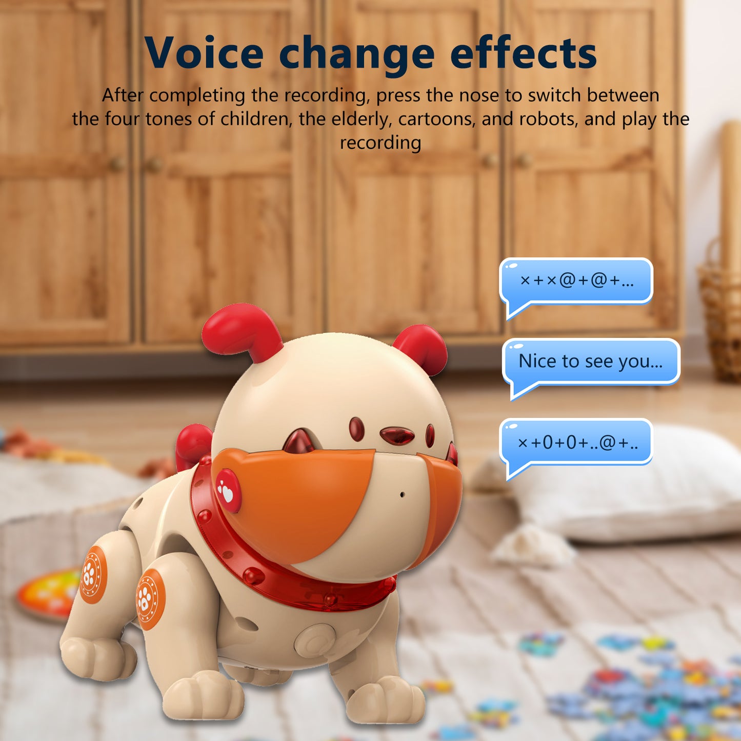 Remote Control Robot Dog Toy, Smart Interactive Robotic Pets, RC Robot Toys Dog Pit Bull ,Music Dancing Handstand Push-up Follow Functions for Kids Boys Girls