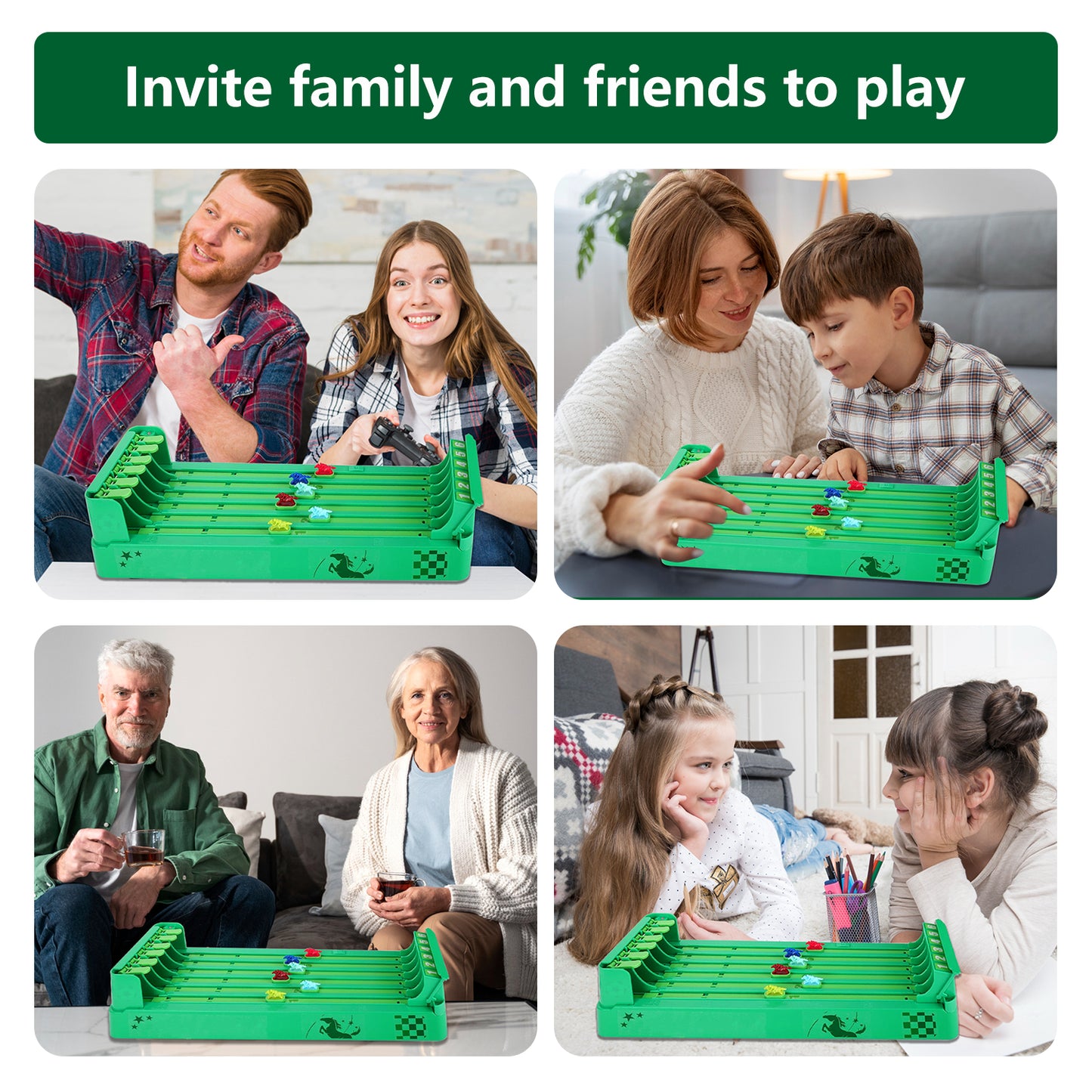 Horse Race Board Game,Horse Racing Game Electronic with 6 Horses,Mini Portable Table Games,Horse Racing Toy Gifts for Adult Fun