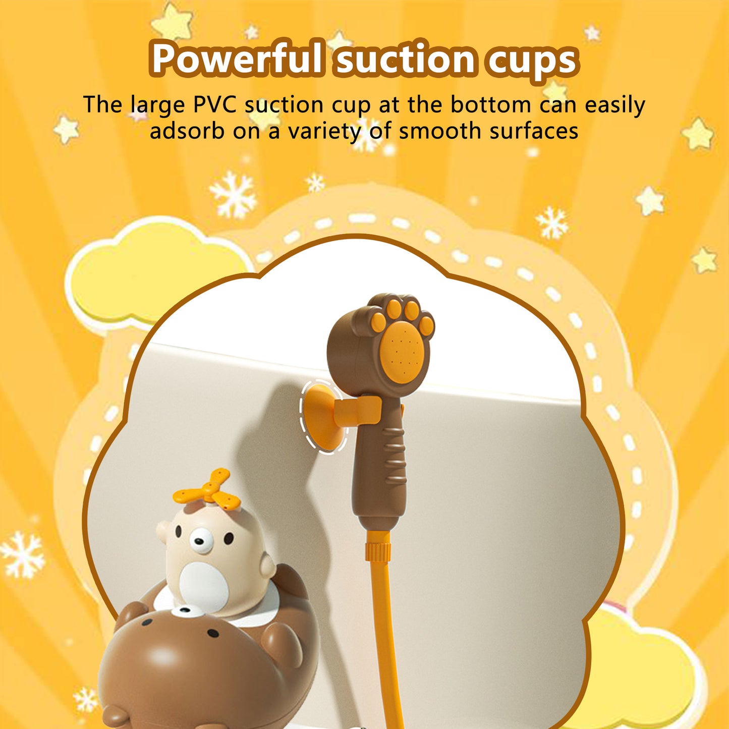 Bear Bath Shower Head for Toddlers 2-4,Shower Head for Baby,Electric Toys Sprinkler,Multifunctional Cartoon Bath Playset,Babies Pool Bath Gifts