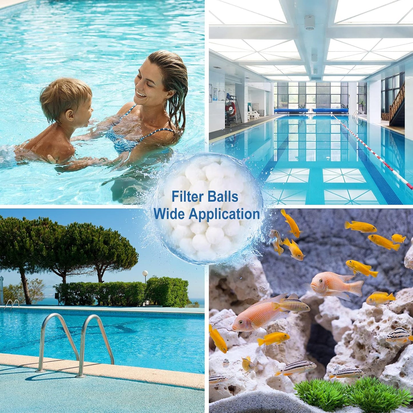 400g Pool Filter Ball for Sand Filter Pump for Above Ground Pool,Reusable Eco-Friendly Filter Balls Replace Pool Filter Sand (Equals 60 lbs Pool Filter Sand)