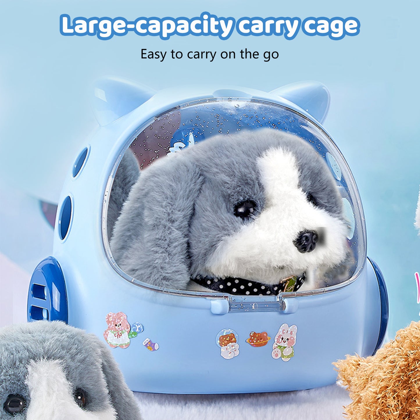12 Pcs Walking Puppy Toy for Kids,Toy Dog That Walks and Barks,Grey and White Teddy dog,Best Plush Dog Toy Gifts for Kids 3 4 5 6+ Year Old