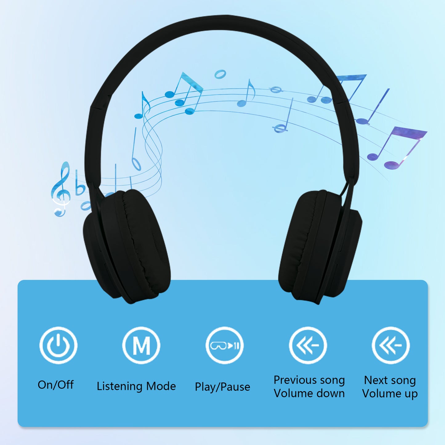 Wireless Kids Headphones,2 Pack Foldable Safe Volume Stereo Adjustable over Ear Headphones for Kids, Girls, Boys, Children, Microphone Kids Headphones for School Tablet